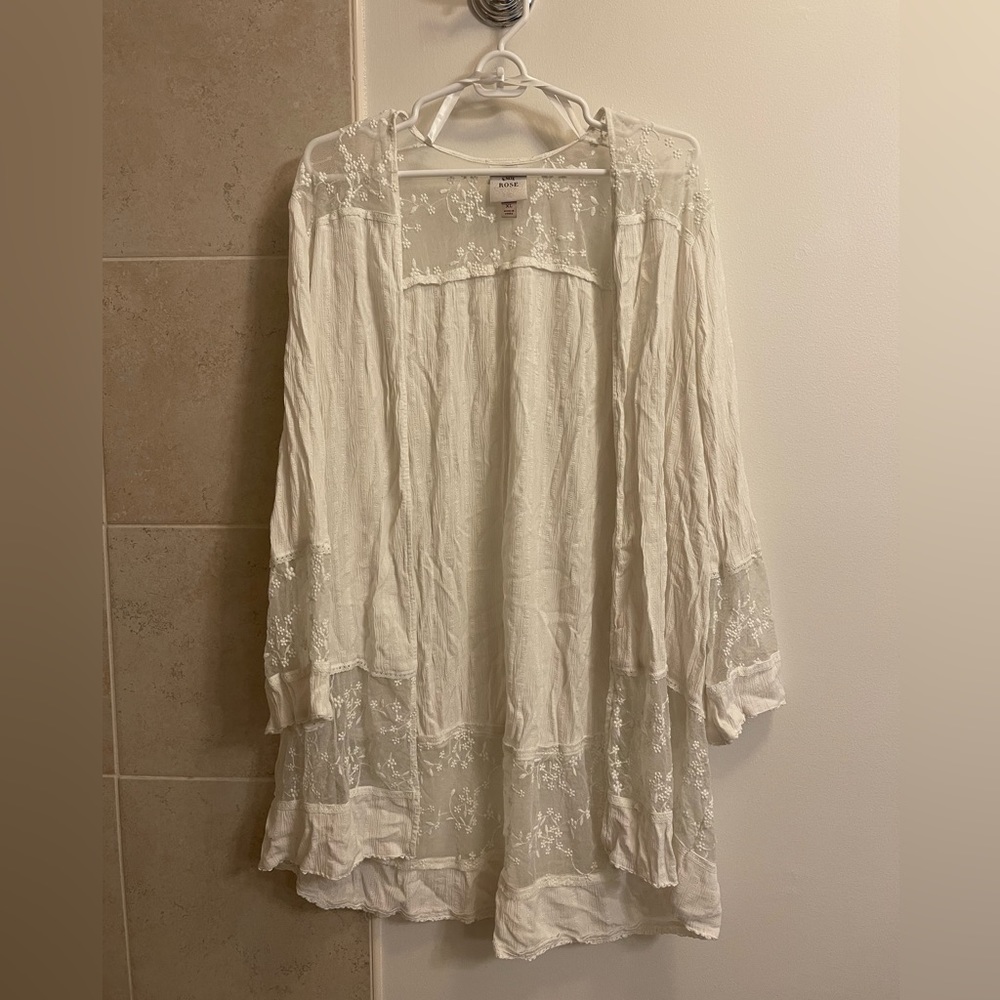 White floral lace Cardigan